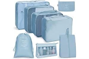 OSDUE Organizers for Suitcases, 8 Set of Luggage Organizer, Waterproof Organizer Suitcase Packing Bags for Travel Shoes Packi