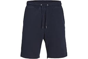 JACK & JONES Pantalones Cortos de Sudadera Bermuda Ajuste cómodo hasta la Rodilla con Bolsillos Laterales