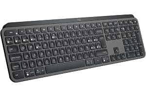 Logitech MX Keys S Wireless Keyboard, Low Profile, Precise Silent Writing, Programmable Keys, Lighting, Bluetooth, USB C Char