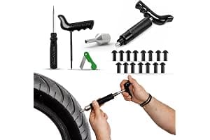GRAND PITSTOP 20 Pcs Tubeless Tire Puncture Repair Kit with Mushroom Plug for Tyre Punctures and Flats on Cars, Motorcycles, ATV, Trucks & Tractors (15 Mushroom Plugs)
