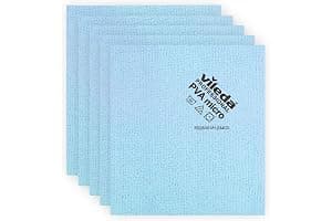 Vileda Profesional 235385 Bayetas Microfibra Azul, 38 x 35cm, 5 Unidades ( Paquete de 1)