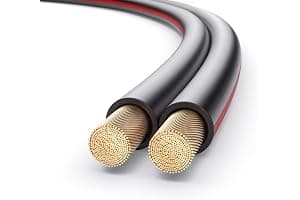 PureLink SP062-010 Cable de Altavoz 2x2,5 mm² (99,9% OFC de Cobre Completo, Cable Trenzado de 0,20 mm) Cable de Altavoz de Alta fidelidad, 10 m, Negro