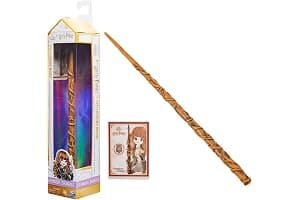 HARRY POTTER-WIZARDING WORLD - VARITA HERMIONE GRANGER DELUXE - Auténtica Varita de Hermione Granger de 30 cm con Tarjeta de Hechizo - 6062057 - Juguetes Niños 6 Años +