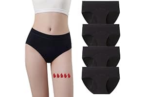 ZVZK Period Pants Heavy Flow Girls 30ML Absorb Cotton Knickers Briefs Underwear Mid Waist Hipster Menstrual Panties for teenage 8-18 Years