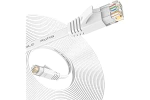 Nixsto Ethernet Cable 5M, Cat6/Cat 6e Ethernet Cable High Speed with Network Patch Cords, LAN Cable with Rj45 Connector for Router Modem Faster Than Cat 5e/Cat 5-White