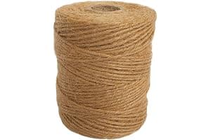 ANSIO Natural Jute Twine, 101 m / 333 ft – 2 mm 3-ply Rustic Brown Garden Twine String for Crafts, Floristry, Gift Wrapping & Plant Tying - Pack of 1