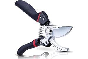 Kynup Garden Secateurs - SK-5 Steel Gardening Shears with Ergonomic Anti-Slip Handle, Gardening Pruning Scissors, Bypass Pruning Secateurs for Trimming & Hedge Shears Cutting - Garden Tools - Black