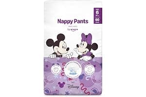 by Amazon Disney Nappy Pants, Size 6 (15+ kg), 60 Count, White (Previously a Mama Bear brand, same product)