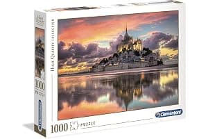 Clementoni Puzzle 1000 Piezas Paisaje Naturaleza Mont Saint Michel, Puzzle Adulto Naturaleza (39367), Multicolor