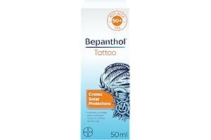 Bepanthol Tattoo Crema Solar 50, Proteccion Solar para Tatuajes SPF50, 50 ml