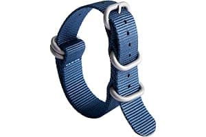 BINLUN Correa de Reloj de Nylon Military G10 Ballistic Nailon Bandas Multicolor para Hombres Mujeres 18mm 19mm 20mm 21mm 22mm 23mm 24mm con Hebilla de Acero Inoxidable Plateado/Negro