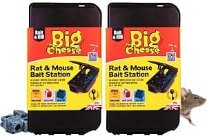 The Big Cheese Rat & Mouse Bait Station - Reusable Tamper-Resistant & Weather-Proof Rat Bait Box for Rat Poison - Lockable Li