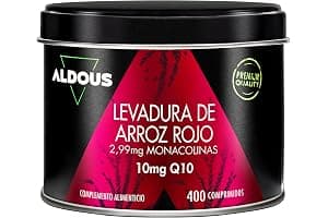 Levadura de Arroz Rojo Coenzima Q10 Baja tu Colesterol - 400 Comprimidos - Función Normal del Corazón - Para Más de 1 Año - 2
