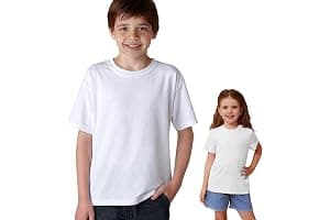 Vida Sol Camiseta Infantil 100% Algodón, 1 y 2 Unidades, Unisex, Manga Corta, Cuello Redondo, Suave y Transpirable, Diseño Básico y Cómodo, Ideal para Uso Diario, Tallas 1-15 Años, Colores Variados