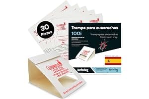 Catchmaster 100i – Trampas para Cucarachas 30 Piezas – Trampas Cucarachas Adhesivas de máxima Calidad – Sin Veneno ni Biocidas – Seguras para Niños y Mascotas – Adhesivo Natural