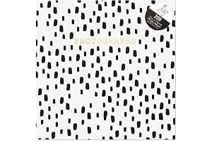 Tallon White with Black Spots 6x4 Photo Album Memo Slip in Holds 200 Photos