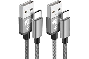 Yosou USB C Charger Cable 2M 2Pack USB A to USB C Type C Charger Fast Charging 3A Lead Braided for Samsung Galaxy S22 S21 S20,Pixel 8 7 6,PS5,Switch