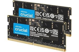 Crucial DDR5 RAM 32GB Kit (2x16GB) 5600MHz SODIMM, Laptop Computer Memory, Mini PC (or 5200MHz, 4800MHz) CL46 - CT2K16G56C46S5
