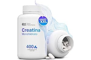 Creatine Monohydrate 3000mg - 400 comp | Improves Strength, Muscle Mass, Endurance, Recovery, Energy and Mental Agility | Veg
