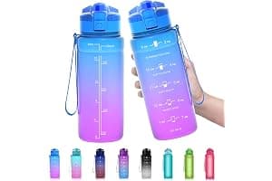 ZOUNICH Botella Agua Deporte, Botella Agua Niños sin BPA Reutilizable Plástico Tritan - 500 ml / 700 ml / 1 l, Cantimploras para Te con Filtro, para Infantil, Gimnasio, Bicicleta