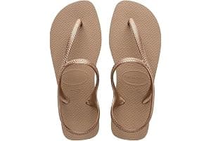 Havaianas - Flash Urban, Sandalias Cómodas, Elegantes y Versátiles, Cierre en Tobillo, Tiras Metálicas Cruzadas, Mujer