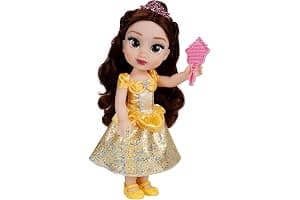 Disney Princesas - Amiga Bella Grande para Niñas – Muñeca de 38 cm de Altura Que Incluye Vestido, Zapatos y Tiara Extraíbles – Muñeca con Preciosos Detalles para niñas con 3 años +