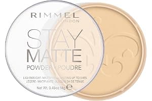 RIMMEL LONDON - Stay Matte Pressed Powder - Lightweight, Oil Absorbing, Smooth Non-Powdery Texture, Lasting Up To 5hrs - For All Skin Types - Dermatologically Tested - Transparent - 14g