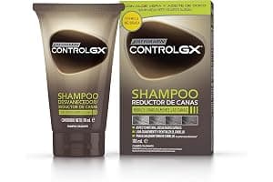 Just For Men Control GX Champú Reductor de Canas para Hombre, Reduce Las Canas Gradualmente en Cada Lavado, Con Aceite De Coco Y Aloe Vera, Para Todos Los Tonos, 118ml