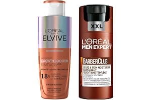 L'Oréal Men Expert Barber Club 2-in-1 Moisturizing Gel Cream for Skin and Beard XXL 100 ml + Elvive Growth Booster Anti-Hair 