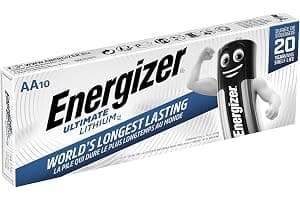 Energizer Ultimate Lithium AA Batteries (10 Pack) - The World's Longest Lasting Double A Battery - 100% Leak Proof Construction - 25 Year Shelf Life