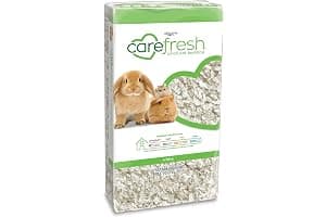 Carefresh Ropa de Cama para Mascotas pequeñas de Papel Natural Blanco 99% Libre de Polvo con Control de olores, 10 L