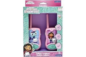 Lexibook, La Casa de Muñecas de Gabby, Walkie-Talkies 200m, Juego de comunicación para niños, Clip para cinturón, Funciona con Pilas, Rosa, TW12GDH
