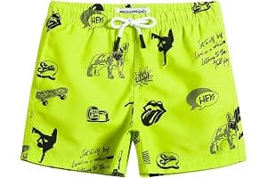 MaaMgic Bañador Niño Ropa de Baño para Niño Secado rápido Interior de Malla Short de Natación Estampado