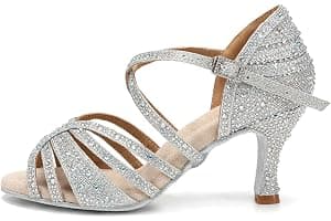 HROYL Zapatos de Baile Latino Mujer Salsa y Bachata Zapatos Baile de Salón,Modelo YCL356