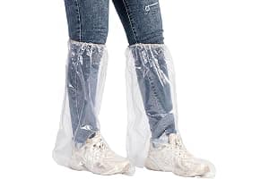 10 Pares Cubre Zapatos Impermeable, Fundas Desechables Para Botas, Para Hombres y Mujeres, Fundas Para Zapatos, Impermeables, Antideslizantes, Para Camping al Aire Libre (Largo, 39 * 50cm)