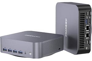 GEEKOM GT1 Mega U9 AI Mini PC con Intel Core U9 185H, 32GB DDR5 + 1TB SSD | El Único Galardonado con el Premio Europeo de Hardware |Dual LAN 2.5Gbps |Mini PC con Windows 11 Pro |WiFi 7 |AR Tiempo Real