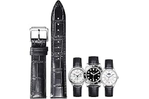 BINLUN Correa Reloj de Piel de Liberación Rápida Correas de Relojes de Cuero de Repuesto para Hombres y Mujeres con 12 Colores (10mm 12mm 14mm 15mm 16mm 17mm 18mm 19mm 20mm 21mm 22mm 23mm)