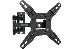 BONTEC Tilt and Swivel TV Wall Bracket 13-42 Inches Flat Curved LCD LED OLED TV Wall Bracket with Extendable Arm, up to 25 kg, Max VESA 200x200 mm