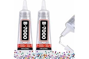 B-7000 Craft Glue for Jewelry Making - 15ml/0.5oz (2 Pack) - Multi-Function B-7000 Super Adhesive Glues Liquid Fusion Glue for Rhinestones Crafts, Clothes Shoes, Fabric, Jewelry Making, Cell Phones
