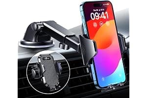 VANMASS Car Phone Holder 2026 BEST 【85+ lbs Strongest Suction & Vent Clip】 True Military-Grade Patent Universal Mobile Vehicle Mount Dashboard Windscreen Van Cradle for 17 Pro Max 16 15 14 Samsung
