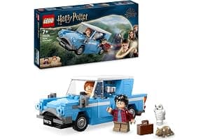 LEGO Harry Potter Ford Anglia Volador de Juguete de Fantasía, Juego de Aventuras con Coche de la Familia Weasley, Regalo para Niños, Niñas y Fans de 7 Años o Más, 2 Minifiguras de Personajes 76424