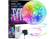 HOVVIDA Tira LED 5M, 30 LED/Metro, 1x5M, 24V RGB Luces LED, 150 LED, APP y Mando a distancia, Modo de Música, LED para Habitación, Sala, Cocina, Dormitorio, Bar, Fiesta