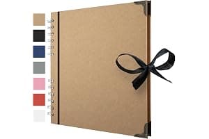 Bstorify Scrapbook Photo Albums 60 Pages (21 x 21 cm) Brown Thick Kraft Paper Scrap Book Ideal for Your Scrapbooking Albums Art & Craft Projects