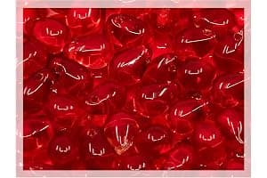 Czech 50-Piece Glass Beads, 6x9mm, Teardrop Siam Red