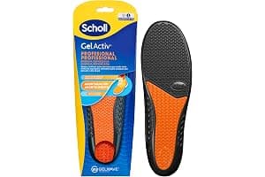 Scholl GelActiv Profesional Plantillas de Gel para Hombre - Botas y Zapatos de Trabajo, Comodidad Superior y Absorción de Impactos con Tecnología GelWave, Amortiguación Todo el Día, Talla 40-46.5
