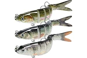 TRUSCEND señuelos de Pesca para Agua Dulce y Salada, Lifelike Swimbait para la Trucha Bass, Lento hundimiento Bass señuelo de Pesca, Regalo de la Pesca para los Hombres, la Pesca Familiar Gear