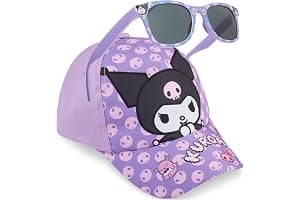 Disney Stitch | Hello Kitty | Care Bears Set Gafas de Sol y Gorra Niña, Protección UV400, Gorra Ajustable, Accesorios de Viaje, Regalo para Niña