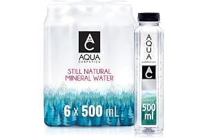 AQUA Carpatica Pure Natural Still Mineral Water, Virtually Nitrate Free, Low Sodium, Naturally Alkaline, Natural Electrolytes, Premium Multipack 100% Recyclable, 500 ml (Pack of 6)
