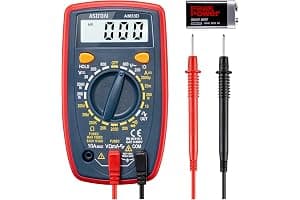 AstroAI Digital Multimeter Voltmeter Ohmmeter Ammeter Multi Tester Meter with Backlit LCD Electronic Test Meter Measures Voltage, Current, Resistance; Tests Continuity, Diode（Blue）