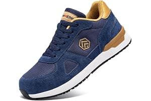 LARNMERN PRO Zapatos de Seguridad Hombre Mujer S1 SRC Anti-Deslizante Zapatos de Trabajo Punta de Acero Zapatillas de Seguridad Ligero Transpirables Calzado de Seguridad